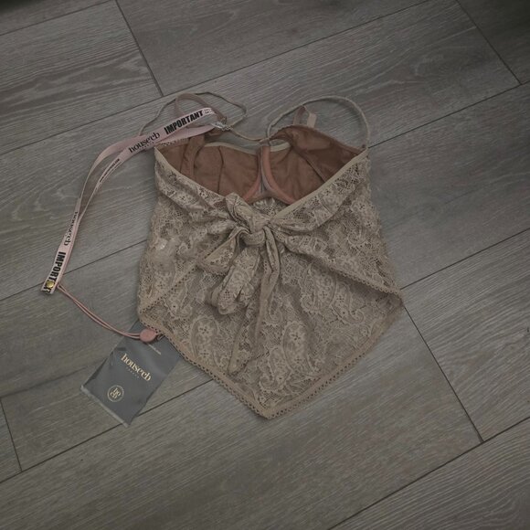 House Of CB Fernanda Semisheer Crop Lace Camisole - Picture 6 of 7